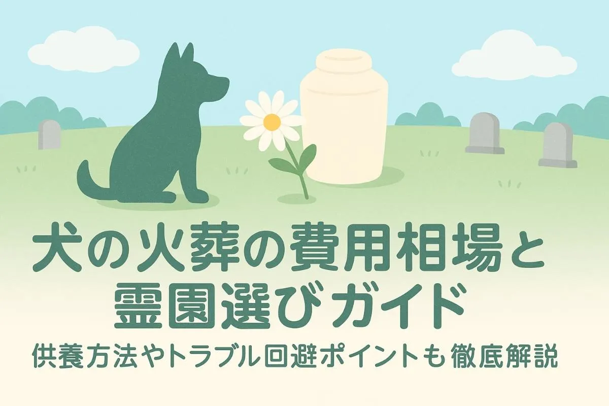 犬の火葬の費用相場と霊園選びガイド｜供養方法やトラブル回避ポイントも徹底解説