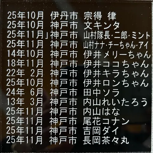 新しいメモリアルプレートが完成しました。