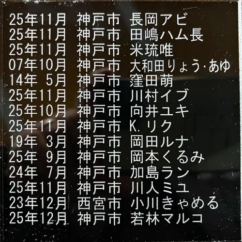 新しいメモリアルプレートが完成しました。
