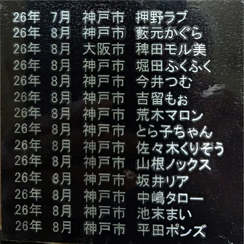 新しいメモリアルプレートが完成しました。